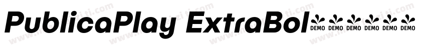 PublicaPlay ExtraBol字体转换